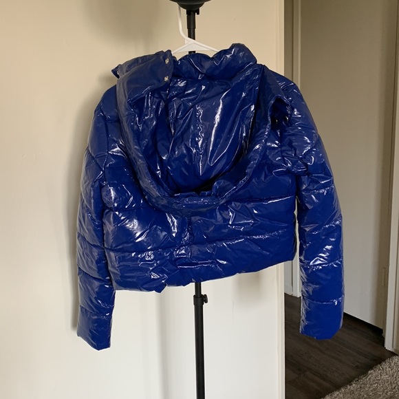 Blue Puffer Coat - Picture 2 of 4